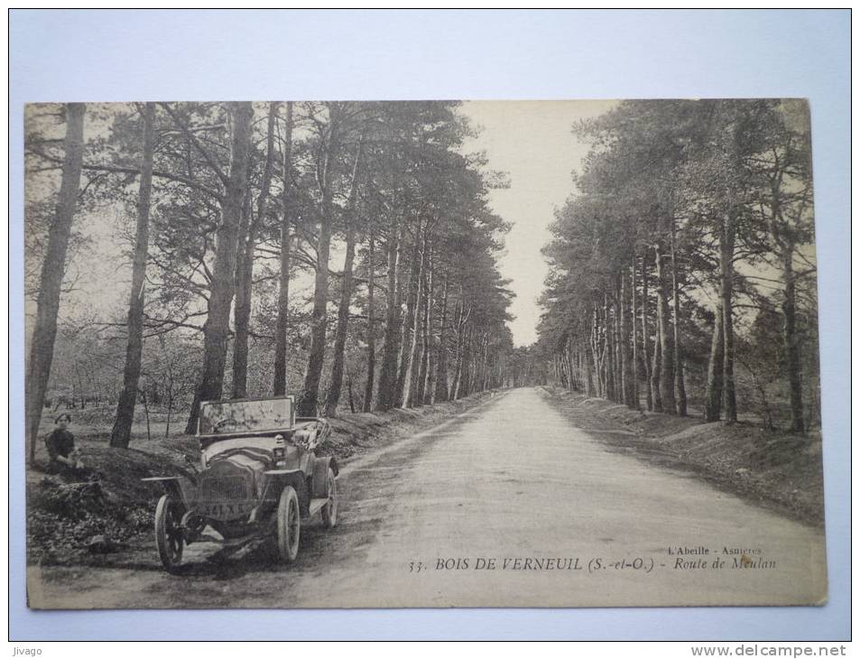 BOIS  De  VERNEUIL  :  Route De MEULAN  (avec Voiture) - Rocquencourt