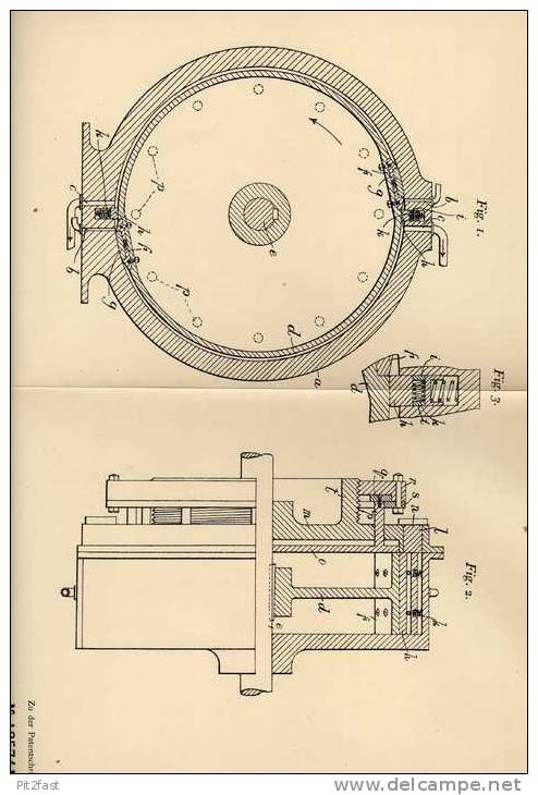 Original Patentschrift - T. Ashley In Louth , 1906 , Maschine Mit Umlaufendem Kolben , Motor !!! - Maschinen