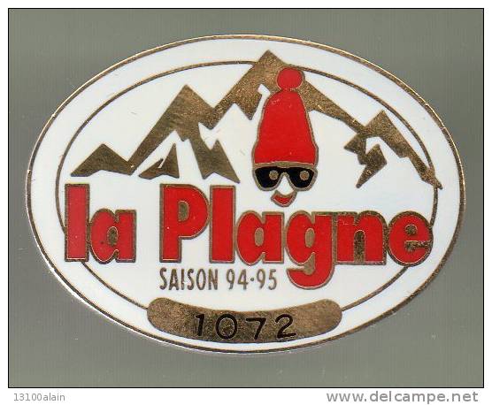 JOLI Pin´s EGF 2 Attaches 4,2 Cm Station Sport D´hiver Ski LA PLAGNE Savoie JO ALBERTVILLE 92 Olympique 1992 Olympic - Juegos Olímpicos