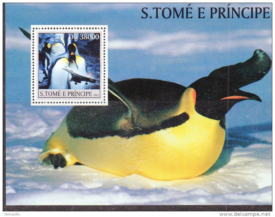 SAINT THOMAS BF N° 224 ** - CONCORDE Et PINGOUINS - Cote 15 € - Pingouins & Manchots