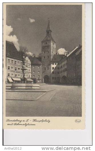 Landsberg Am Lech Geschäft Peter Brand Und Appel Hauptplatz Schmlazturm Sw 30er - Landsberg