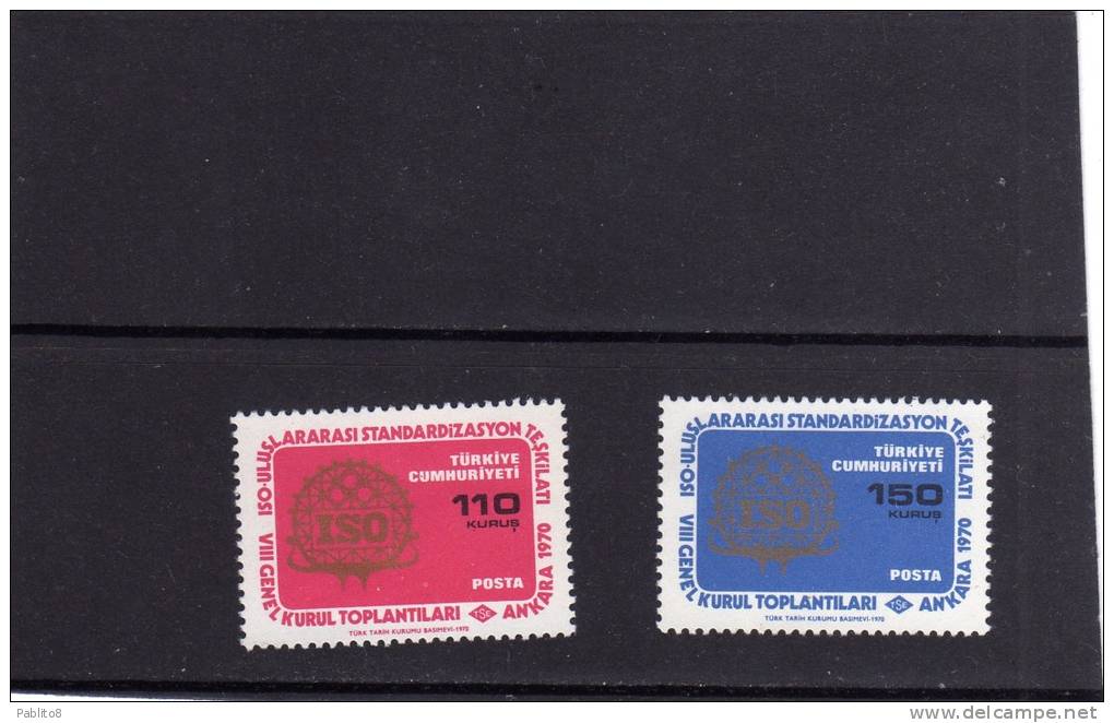 TURCHIA - TURKÍA - TURKEY 1970 GENERAL MEETING OF ISO (INTERNATIONAL STANDARDISATION ORGANIZATION)  MNH - Neufs