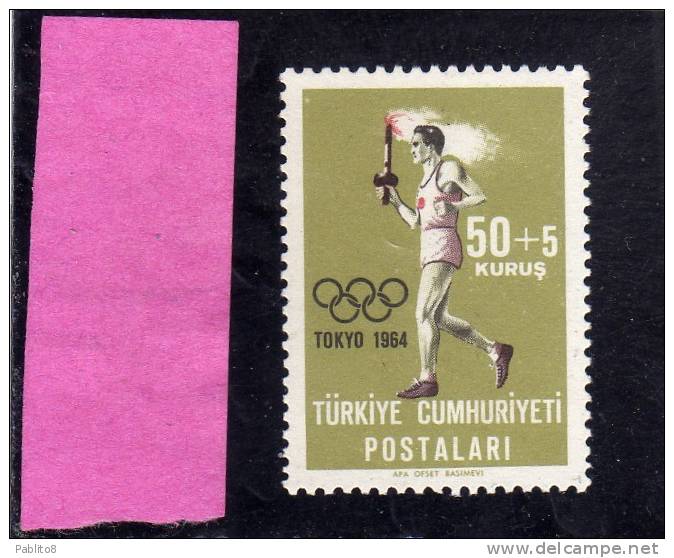 TURCHIA - TURKÍA - TURKEY 1964 TOKIO GAMES OLYMPIC - OLIMPIADI GIOCHI OLIMPICI MNH - Ungebraucht