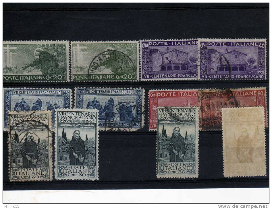 Serie Cent.Francescano Con 30c Dent13-1/2 E + Varietà  Decalco Al Verso++++++alto Valore.. Offertissima - Collections