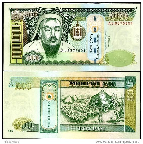 MONGOLIA 500 TUGRIK 2007 P NEW P 66 UNC - Mongolië