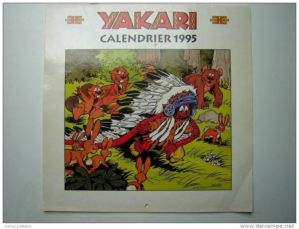 DERIB  Calendrier  YAKARI 1995 - Agendas & Calendriers