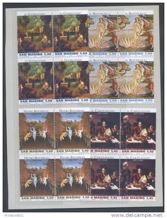 SAN MARINO 2010 - MAESTRI D´ARTE - QUARTINA - MNH** - 442 - Ungebraucht