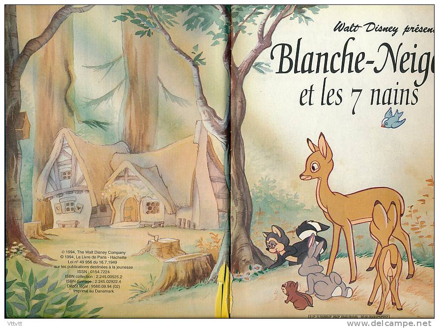 BLANCHE NEIGE ET LES 7 NAINS (1994), Club Du Livre Mickey, Le Livre De Paris Hachette... - Disney