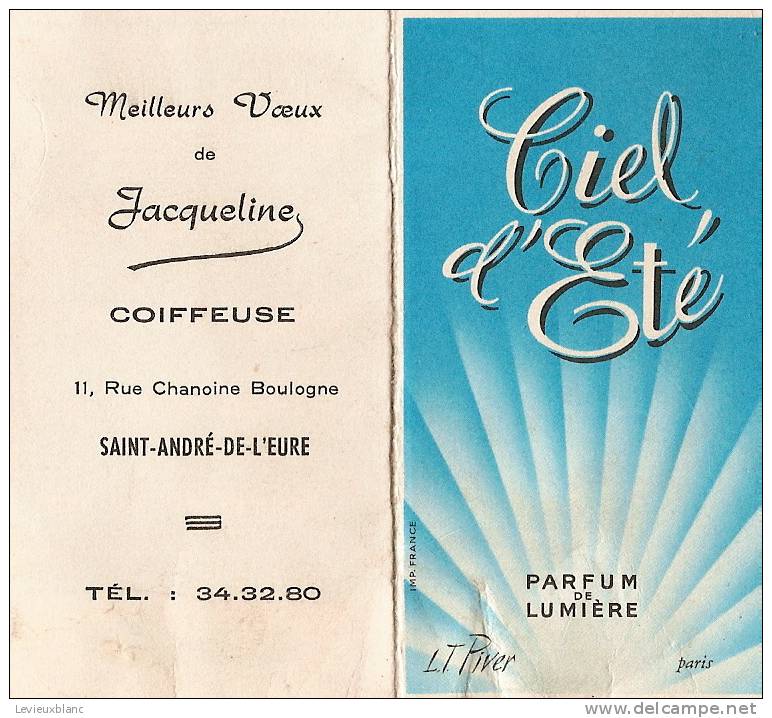 Calendrier  Deux Volets/PIVER Paris/Ciel D´Eté/Parfum/Saint André De L´Eure/1968                CAL40 - Autres & Non Classés