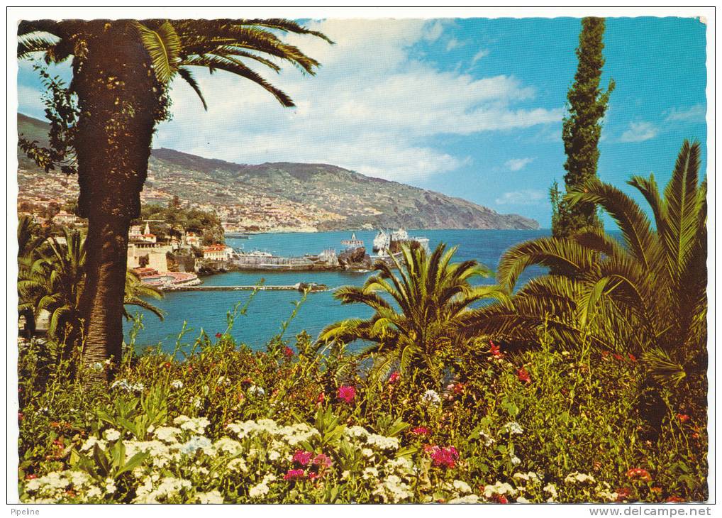 Portugal Madeira Postcard Funchal Eastern View Semt To Denmark 24-6-1977 - Madeira