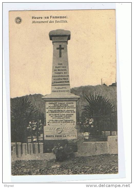 Heure En Famenne Monument Des Fusillés - Somme-Leuze