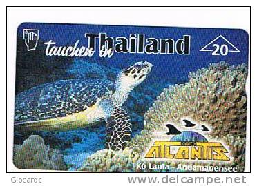 AUSTRIA - TELEKOM AUSTRIA (L&G) -  1999 ATLANTIS DIVING, THAILAND : THE TURTLE  (TIRAGE 760)    USED °   RIF. 5396 - Tortues