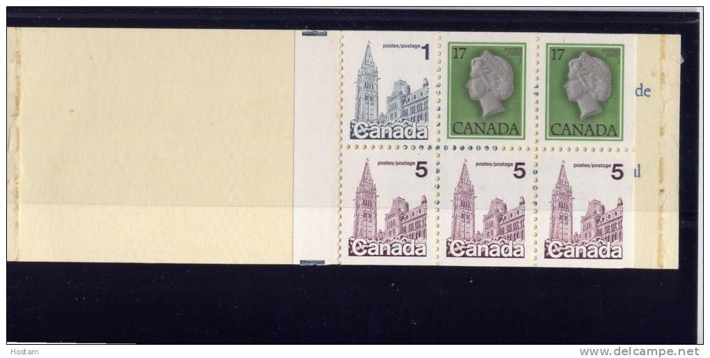 Canada, 1979, #80a, Pane # 797a. Parliament Issue,  Columbine - Full Booklets