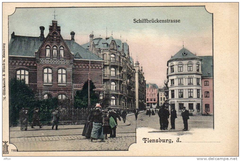Flensburg 1900 Schiffbruckenstr - Flensburg