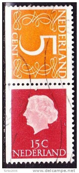 1964 PZB 5 Cent Oranje + 15 Cent Rood Paartje Links Ongetand NVPH C 13 - Carnets Et Roulettes