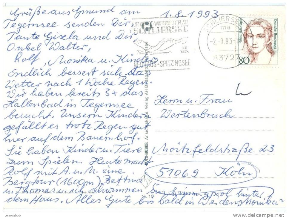 Germany, Das Tegernseer Tal, 1993 Used Postcard [10107] - Tegernsee