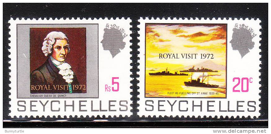 Seychelles 1972 Overprinted Royal Visit MNH - Seychelles (...-1976)