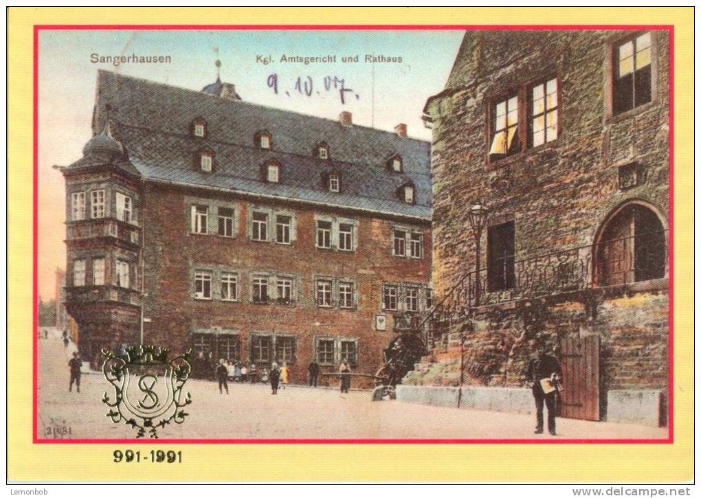 Germany, Sangerhausen, Kgl. Amtsgericht Und Rathaus, Reproduction, 1991 Unused Postcard [10111] - Sangerhausen