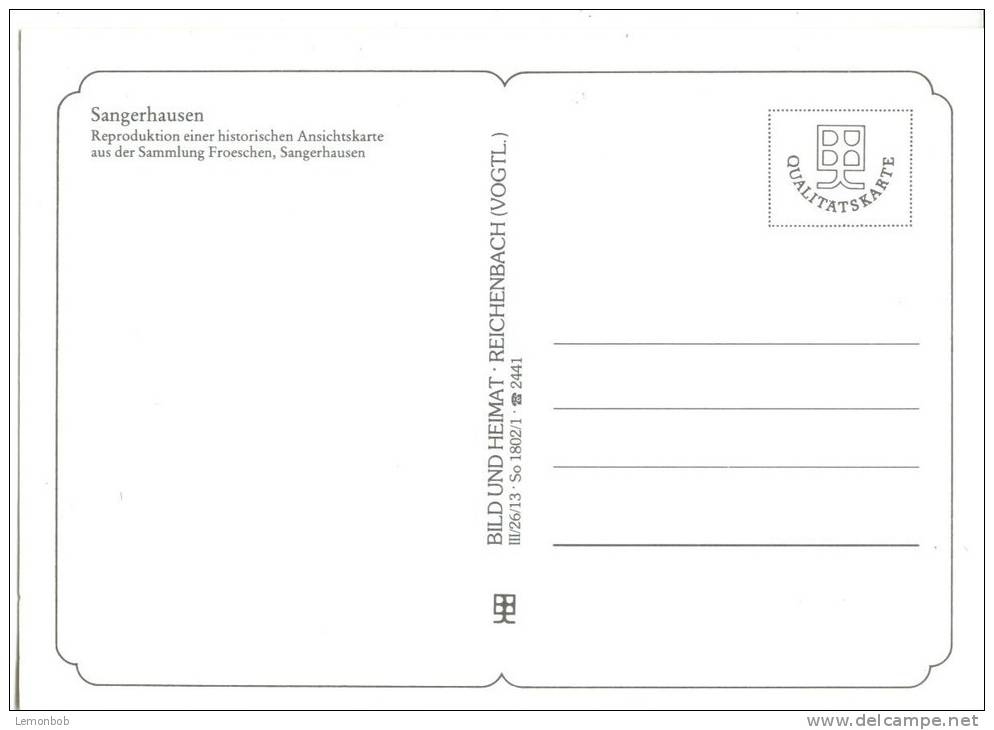 Germany, Sangerhausen, Kgl. Amtsgericht Und Rathaus, Reproduction, 1991 Unused Postcard [10111] - Sangerhausen