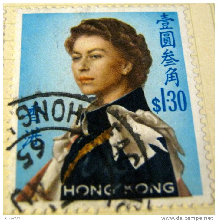 Hong Kong 1962 Queen Elizabeth II $1.30 - Used - Usati