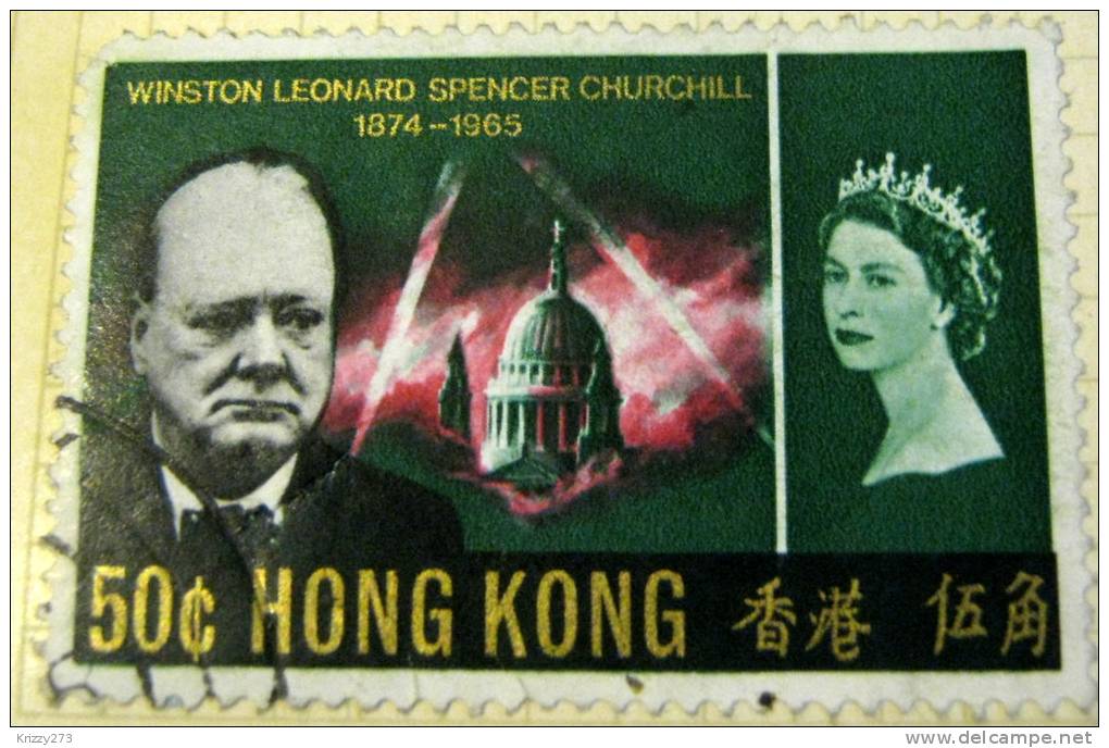 Hong Kong 1966 Sir Winston Churchill Commemorative 50c - Used - Gebruikt