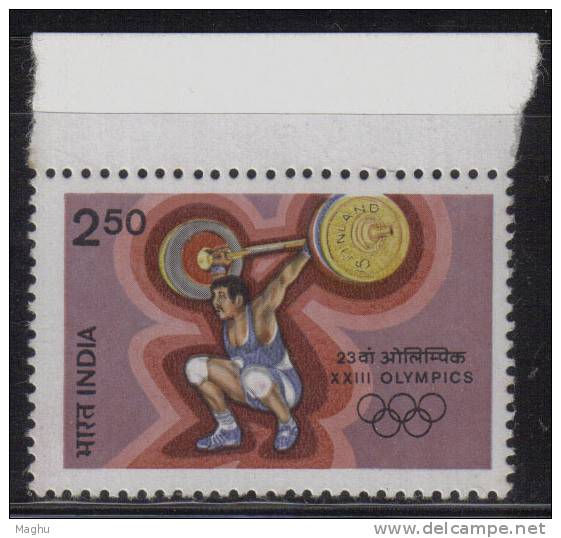 India MNH 1984, 2.50 Weightlifting, Olympic Games, Sport - Nuevos