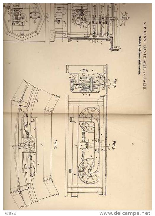 Original Patentschrift - Rennbahn , Pferderennen , 1900 , A. Weil In Paris , Pferde , Pferde , Wettrennbahn !!! - Toy Memorabilia