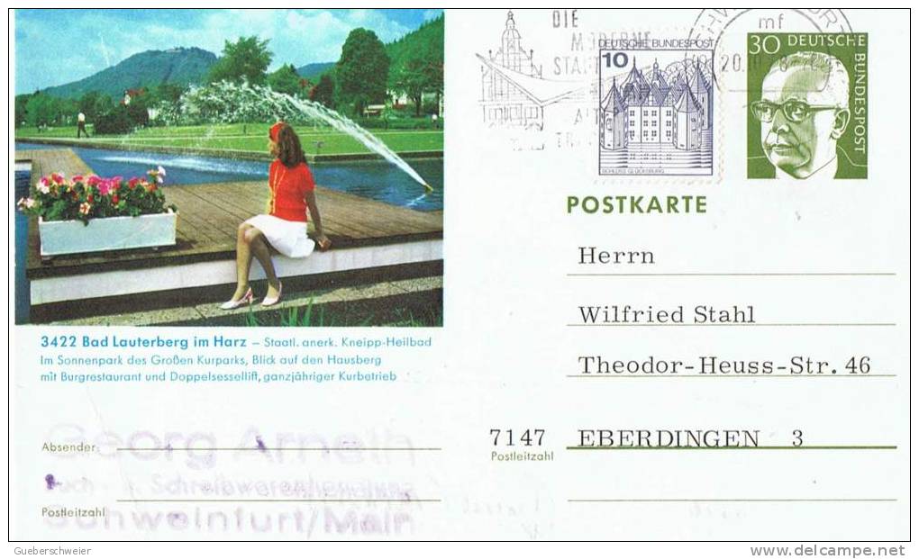 L-FLOR85 - ALLEMAGNE Entier Postal De Bad Lauterberg -  Thèmes Flore Thermalisme - Geïllustreerde Postkaarten - Gebruikt