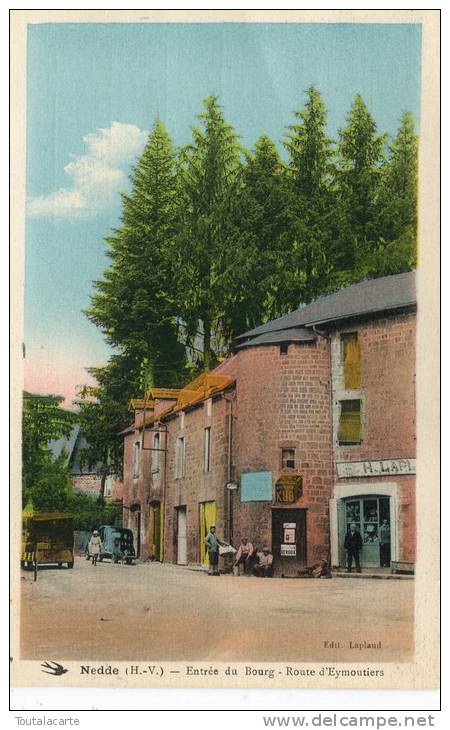 CPSM NEDDE ENTREE DU BOURG ROUTE EYMOUTIERS Plan Rare - Autres & Non Classés