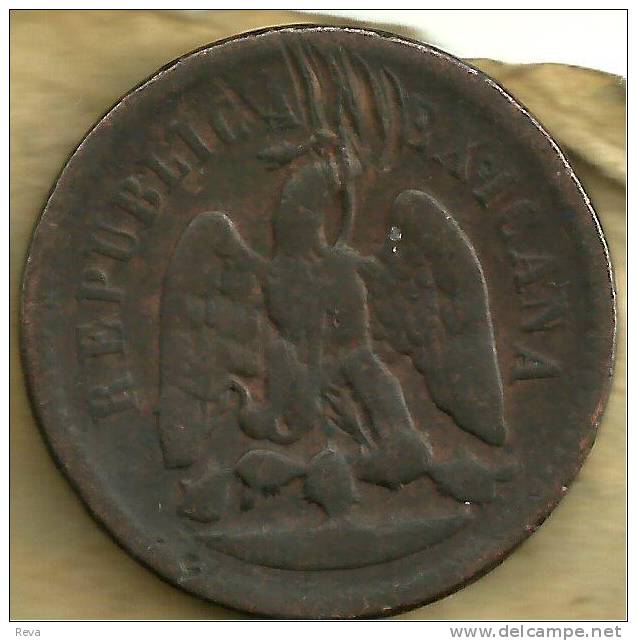 MEXICO 1 CENTAVO  WREATH  FRONT EAGLE EMBLEM BACK 1892 F KM? READ DESCRIPTION CAREFULLY !!! - Messico