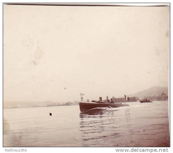 Photo Septembre 1904 LUCERNE (Luzern) - Une Course De Canots Automobiles, Un Bateau à Moteur (A13, Ww1, Wk1) - Lucerne