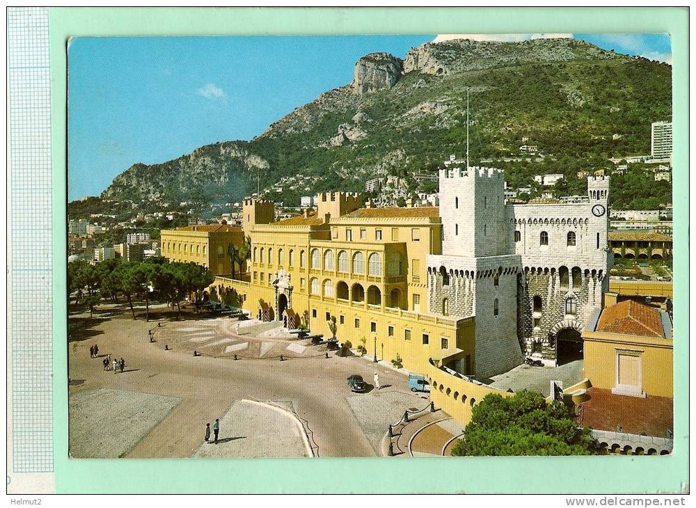 Principauté De MONACO - Le Palais Princier Et La Tête De Chien (rocher) (cf Détails Scan)  VW Coccinelle écrite MEE338 - Palacio Del Príncipe