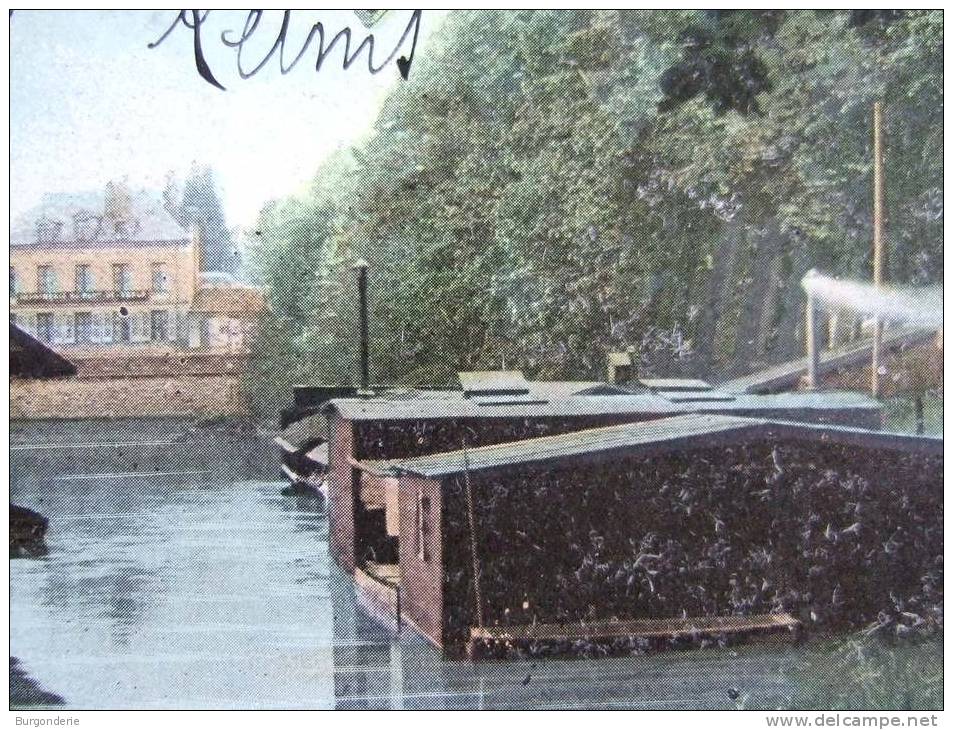 REIMS / LA VESLE  (LE LAVOIR) / BELLE CARTE COLORISEE (BELLE PRISE DE VUE)/ 1907 / AQUA PHOTO L.V &CIE - Reims