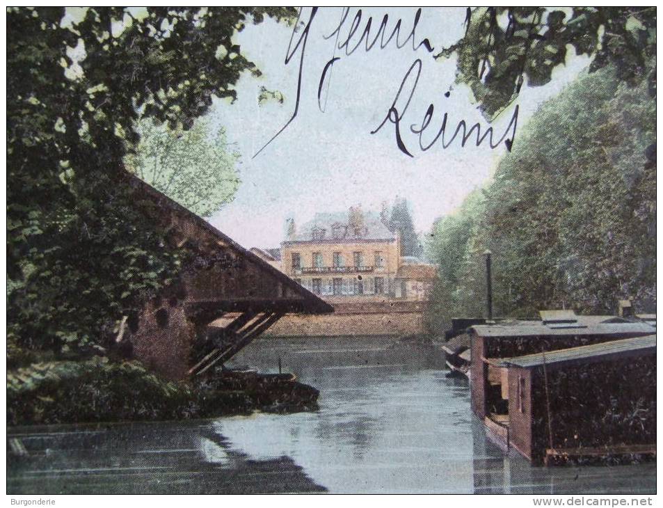 REIMS / LA VESLE  (LE LAVOIR) / BELLE CARTE COLORISEE (BELLE PRISE DE VUE)/ 1907 / AQUA PHOTO L.V &CIE - Reims
