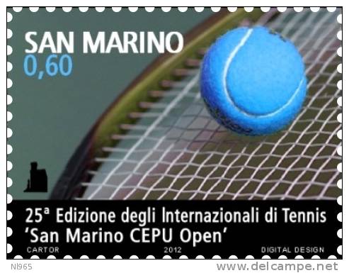 REPUBBLICA DI SAN MARINO - ANNO 2012 - SPORT TENNIS SAN MARINO OPEN - ** MNH - Ongebruikt