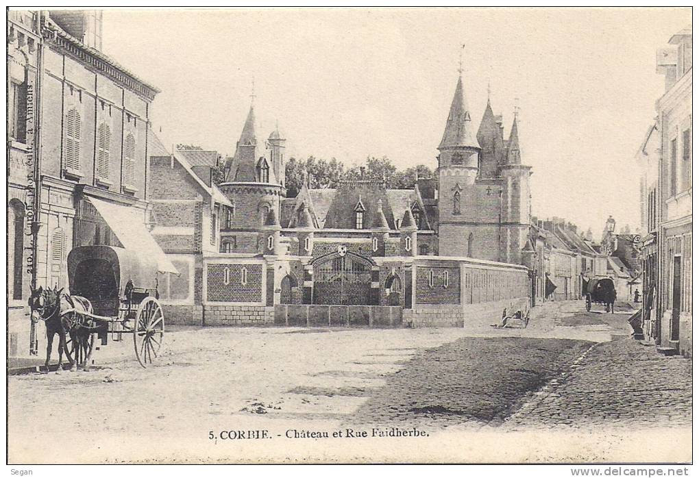 CORBIE CHATEAU ET RUE FAIDHERBE  TRES  BEL ETAT - Corbie