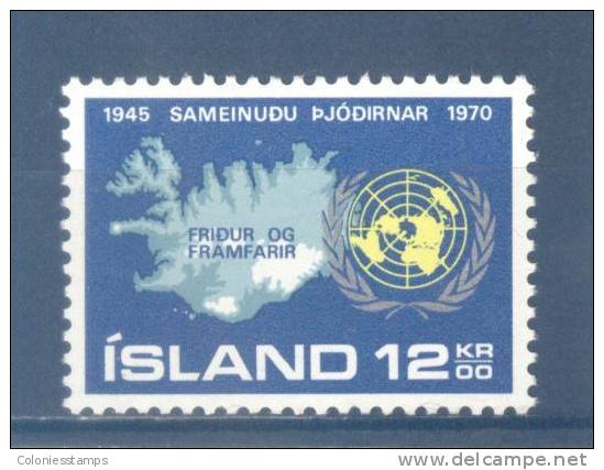 (SA0582) ICELAND, 1970 (25th Anniversary Of United Nations). Mi # 449. MNH** Stamp - Ongebruikt