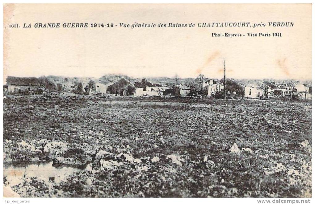 55 - Vue Générale Des Ruines De Chattaucourt - Autres & Non Classés