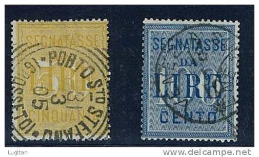 Filatelia - SEGNATASSE  - ANNO 1903 -  RE VITTORIO EMANUELE III - N° ST 31/32 - USATI - FRESCHISSIMI - Postage Due