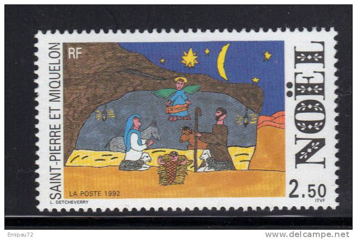 SAINT PIERRE ET MIQUELON- Y&T N°571- Neuf Sans Charnière ** (noel) - Unused Stamps