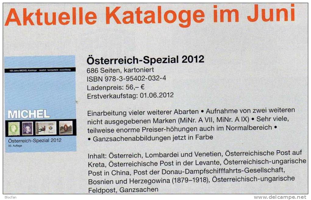 Österreich Spezial Katalog 2012 MICHEL Briefmarken Neu 56€ Bosnien Lombardei Venetien Special Catalogue Stamp Of Austria - Philatelie