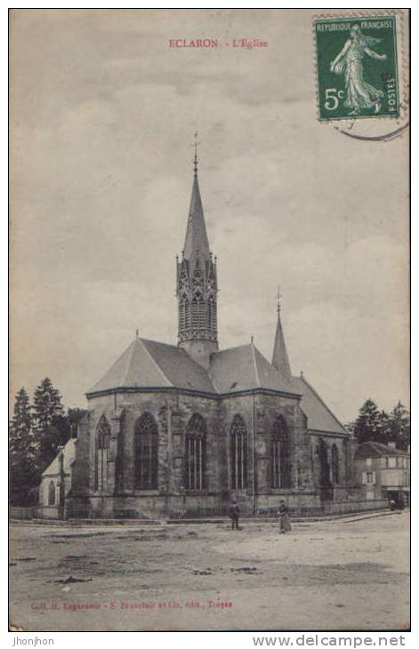 France-Carte Postale 1908- Eclaron-L'Eglise - Eclaron Braucourt Sainte Liviere