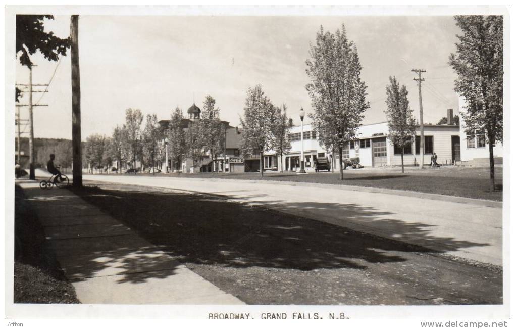 Grand Falls NB Broadway Old Real Photo - Other & Unclassified