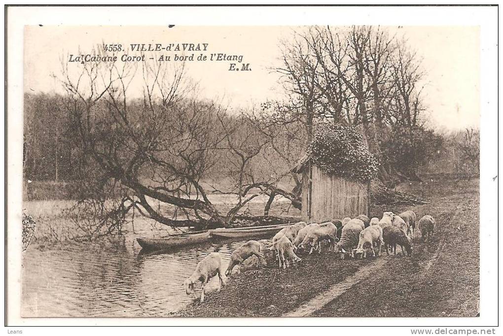 VILLE D AVRAY La Cabane Corot,au Bord De L'étang  EM 4558  Moutons - Ville D'Avray