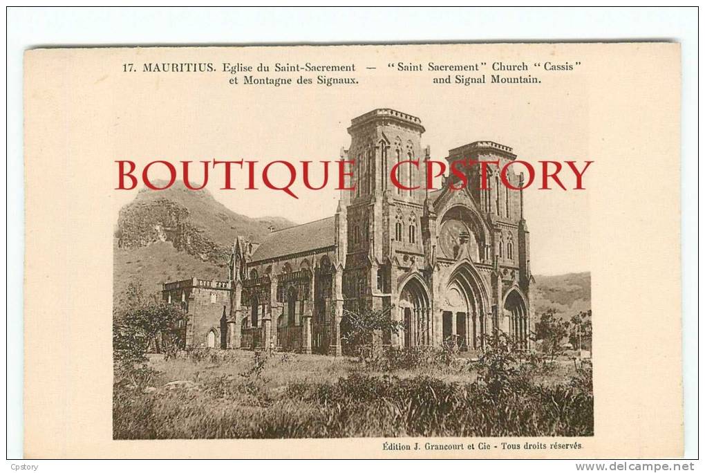 MAURITIUS - Eglise Du Saint Sacrement Et Montagne Des Signaux - Church -  N° 17 < Grancourt Editeur Ile Maurice - Mauritius