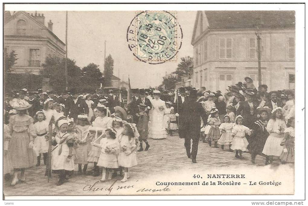 NANTERRE  Couronnement De La Rosiere,le Cortége  No 40 - Nanterre