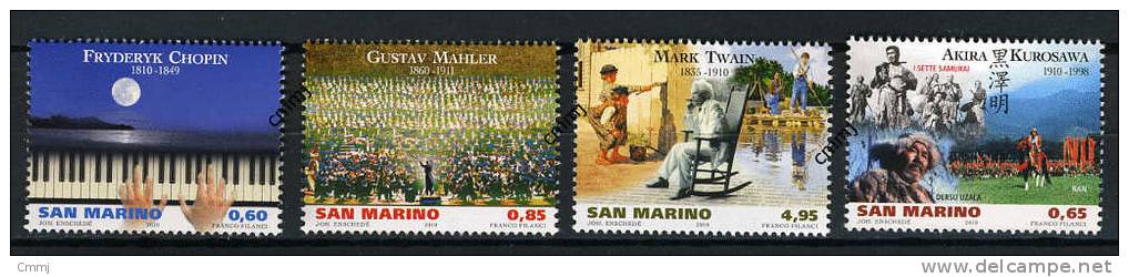 2010 - SAINT-MARIN - SAN MARINO - GRANDI ARTISTI - MNH - (**) -  New Mint - Unused Stamps