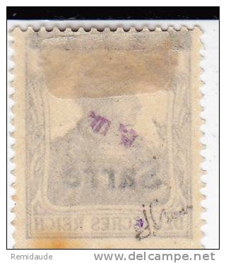SAAR - MICHEL N° 1 FII * Avec VARIETE SURCHARGE EN HAUT - RARE - SIGNE BRUN - COTE = 400 EUROS - Unused Stamps