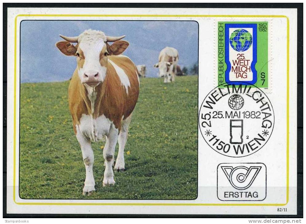 1982 Austria Milk Cows Maxicard - Farm