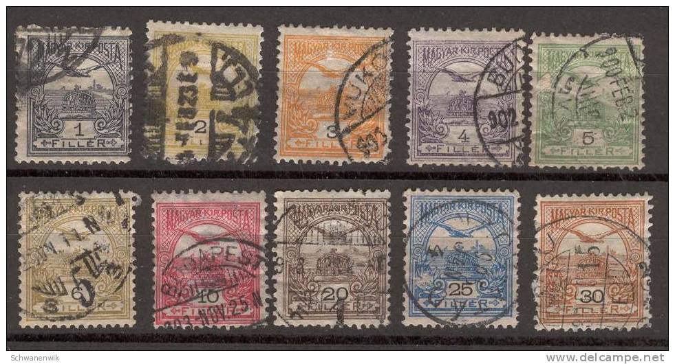 UNGARN, MiNr  54 -63 , Gestempelt - Used Stamps